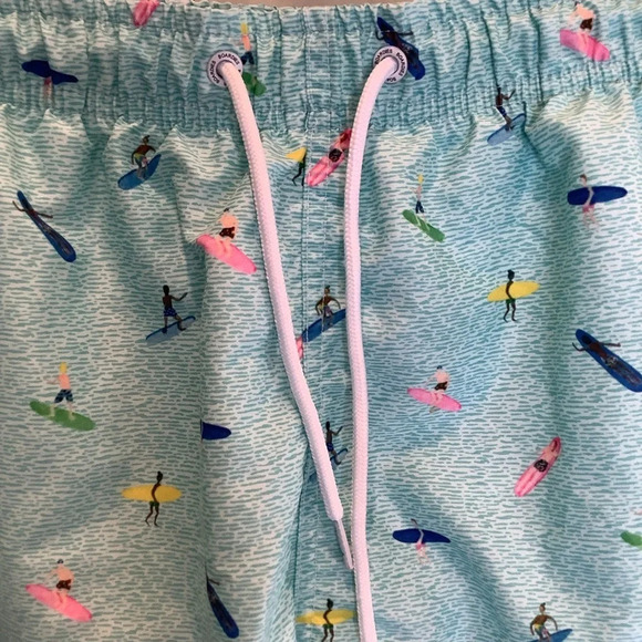 Boardies Green Surf Print Swim Trunks Size XL - Picture 4 of 4